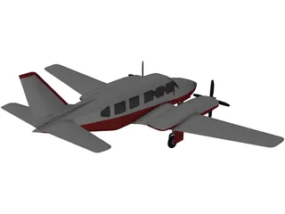 Piper PA-31 Navajo 3D Model