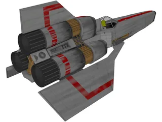 Jedi Starfighter Concept 3D Model