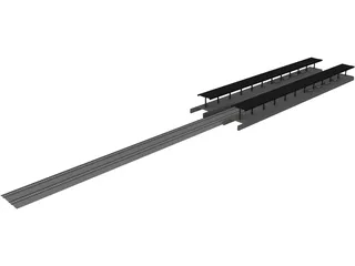 Railway Platform 3D Model