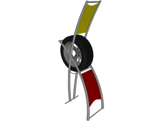Exhibitor Tire Stand 3D Model