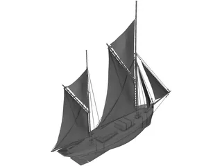 Ketch 3D Model