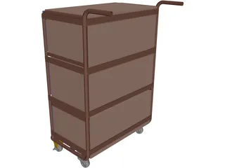 Trolley with removable drawer units 3D Model