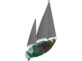 Yacht Langedrag 3D Model