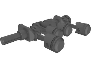 Crankshaft Alfa Romeo 3D Model