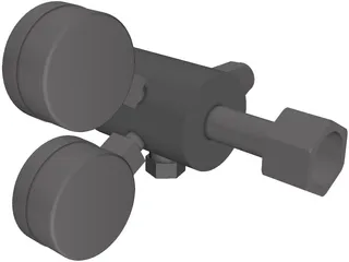 Gas Cylinder Valve Regulator 3D Model