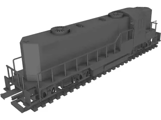 Santa Fe Toy Train 3D Model