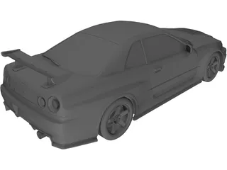 Nissan Skyline R34 GT-R Nismo Z-Tune 3D Model