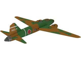 Mitsubishi G4M1 Betty 3D Model