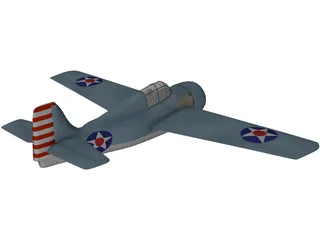 F4F-4 Wildcat 3D Model