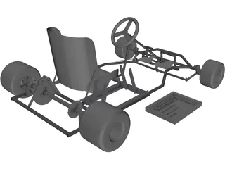 Racing Kart 3D Model