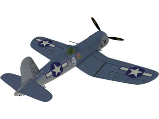 F4U Corsair 3D Model