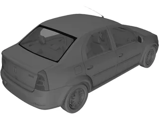 Renault (Dacia) Logan (2008) 3D Model