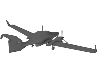 Diamond DA42 Twin Star 3D Model