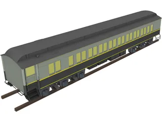 Canadian Parlor Car 3D Model