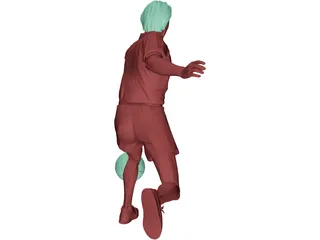 Football Player 3D Model