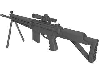 Sniper Rifle 3D Model