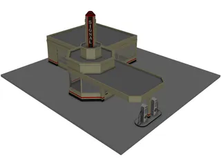 Service Station 3D Model