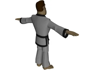 Martial Artist 3D Model