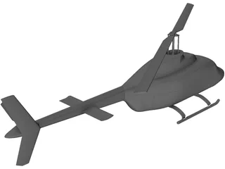 Bell 206B-III JetRanger 3D Model