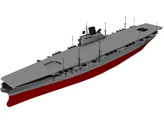 Shinano Aircraft Carrier 3D Model