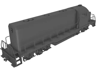 Chinese Train Engine 3D Model