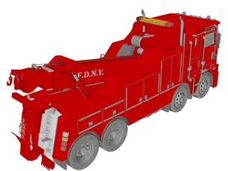 Kenworth K100 Fire Wrecker 3D Model