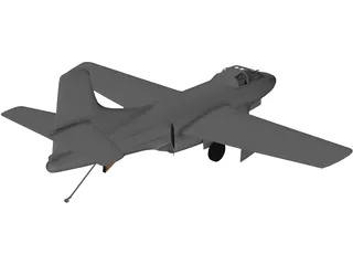 Douglas F3D-2 Skyknight 3D Model