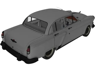 GAZ 21 Russian Classic Car 3D Model