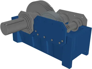 Speed Reducer Explode 3D Model