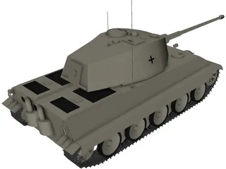 Tiger II King Tiger 3D Model