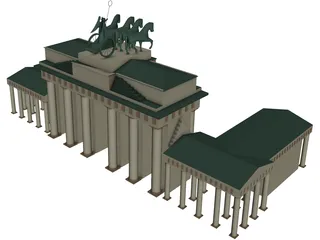 Brandenburg Gate Berlin 3D Model