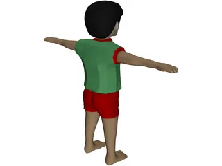 Cartoon Boy 3D Model