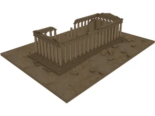 Parthenon Ruins 3D Model