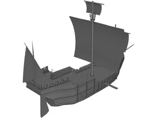 Galleon 3D Model