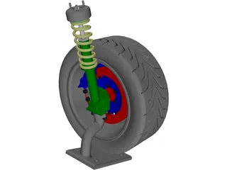 Datsun 240Z Race Suspension 3D Model