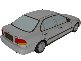 Honda Civic Sedan (1997) 3D Model