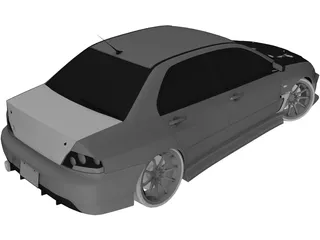 Mitsubishi Lancer Evo IX C-West Style 3D Model