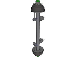 Trailer Axle 3D Model