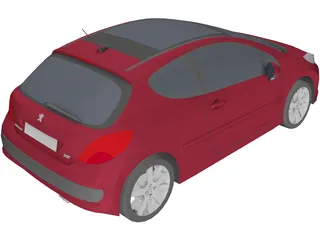 Peugeot 207 3-doors 3D Model