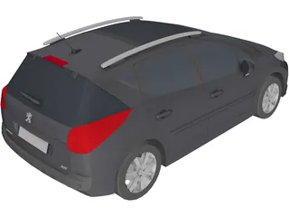 Peugeot 207 SW 3D Model