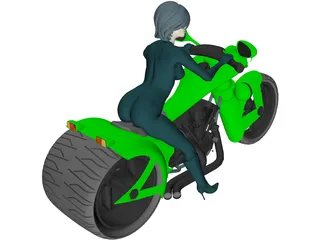 Lady Snake Moto 3D Model