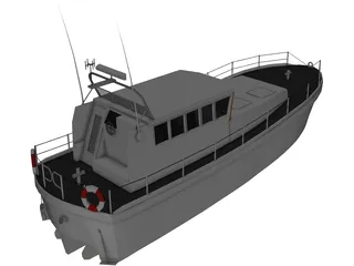 Mersey Class Lifeboat 3D Model