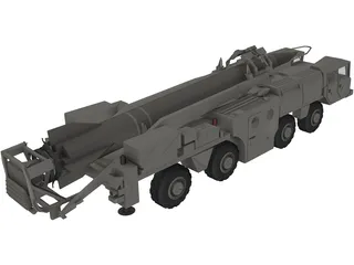 Scud Missile Launcher Maz 3D Model