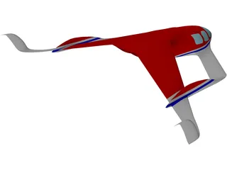 Experimental VTOL Plane 3D Model