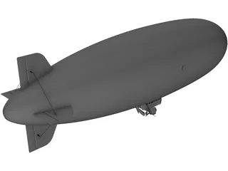 Goodyear Airship Blimp 3D Model