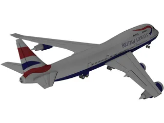 Boeing 747 British Airways 3D Model