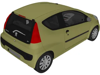 Peugeot 107 3D Model