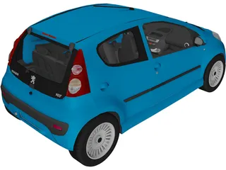 Peugeot 107 3D Model