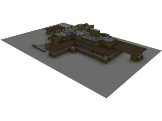 Frank Lloyd Wright Darwin Martin House 3D Model