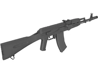 Kalasnikov AK-74 3D Model